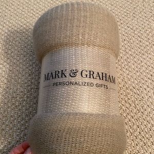 Mark & Graham Throw Blanket :Color Taupe 50 “ x 60”